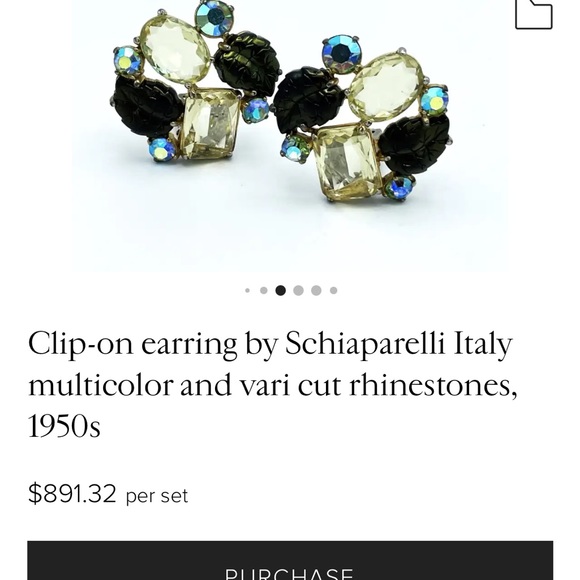 Clip-on earring by Schiaparelli 1950s - Picture 6 of 6